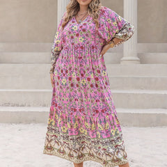 Boho Dress Women's Plus Maxi Dress