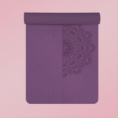 Foldable TPE Yoga Mat Purple 183x61x0.72in
