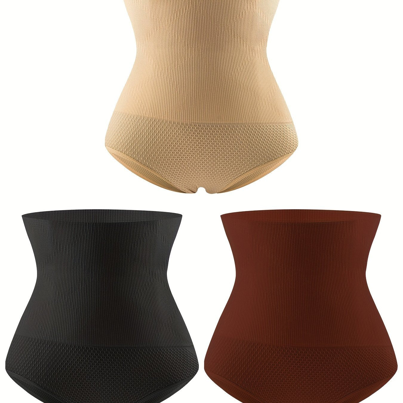 3pcs High Waist Shaping Panties Tummy Control Butt Lifting