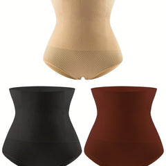 3pcs High Waist Shaping Panties Tummy Control Butt Lifting