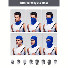 9pcs Ski Mask Full Face Cover UV Protection Balaclava Winter Neck Gaiter