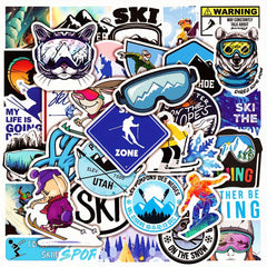 50Pcs Ski Series Graffiti Stickers Waterproof Decorative DIY Creative Toys