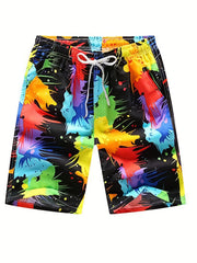 Multicolor Quick drying Mesh Lining Drawstring Swim Trunk Men's Swimwear Pants