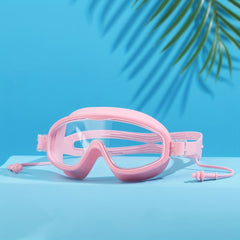 Kids Swimming Goggles with Earplugs Wide Angle Anti-Fog UV Protection