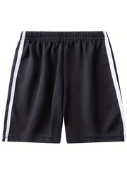 2pcs Girls Striped Waistband Shorts for Kids Summer Beach