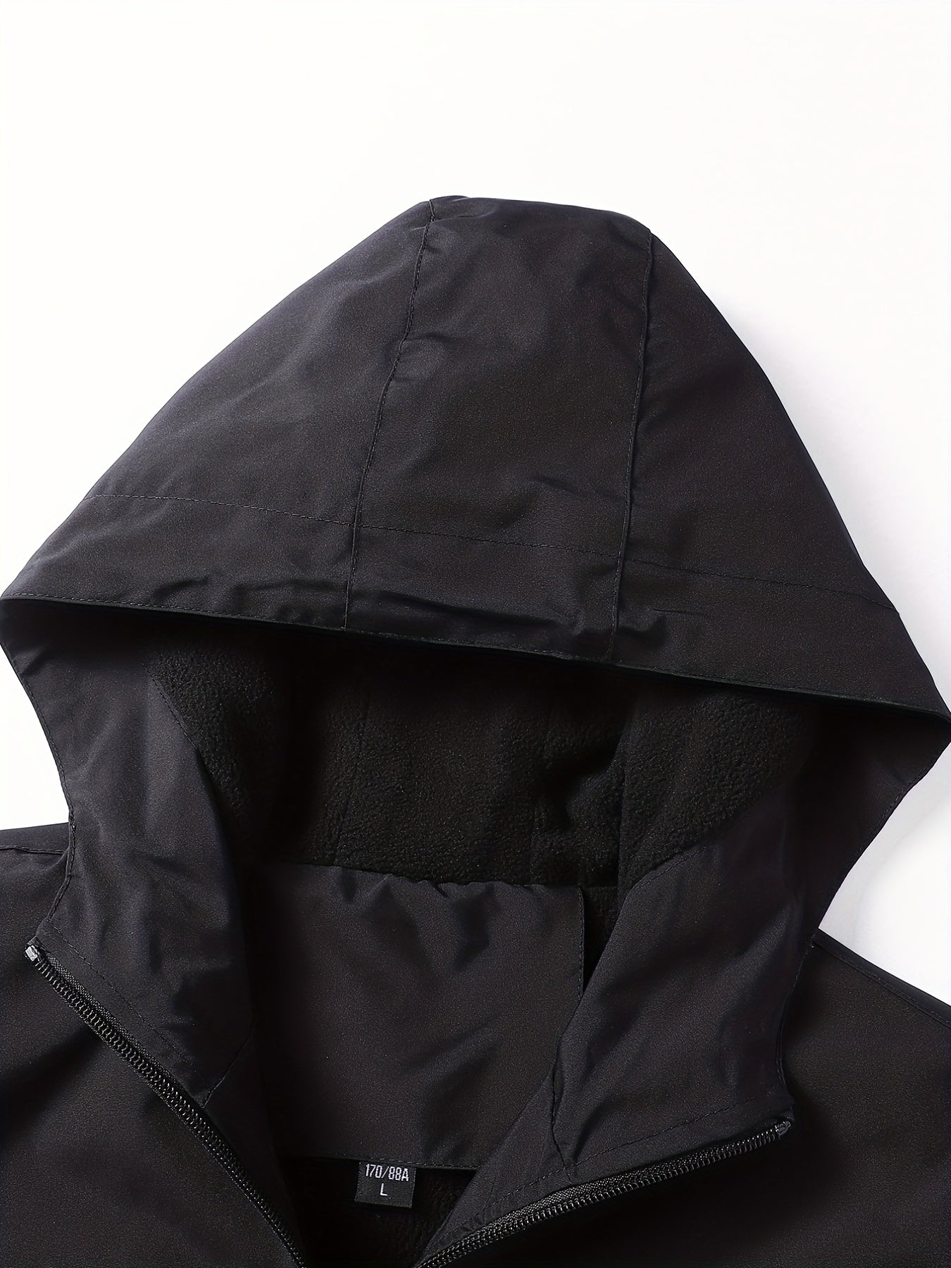 Boys Windbreaker Fleece Lined Hooded Jacket Zip Up Waterproof Coat