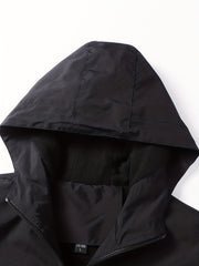 Boys Windbreaker Fleece Lined Hooded Jacket Zip Up Waterproof Coat