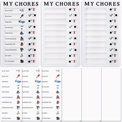 3pcs Daily Schedule Chore Chart Memo Checklist Board