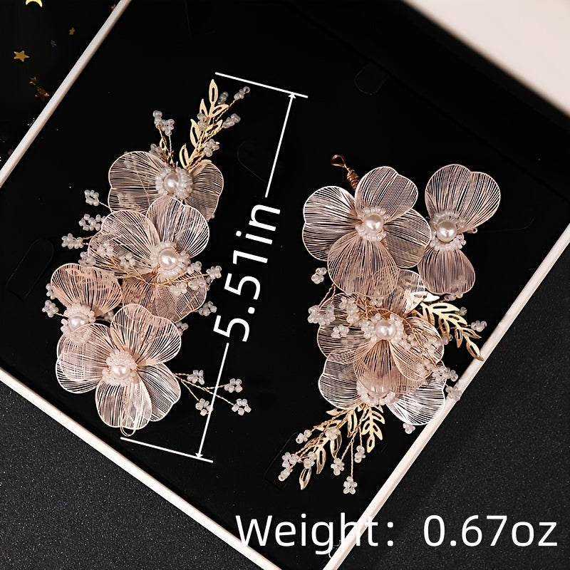 Faux Pearl Crystal Wedding Hair Clip