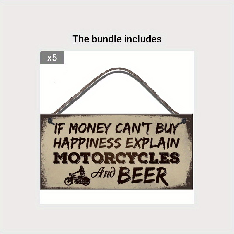 Beer Motorcycle Enthusiast Man Cave Sign Vintage Gift For Him