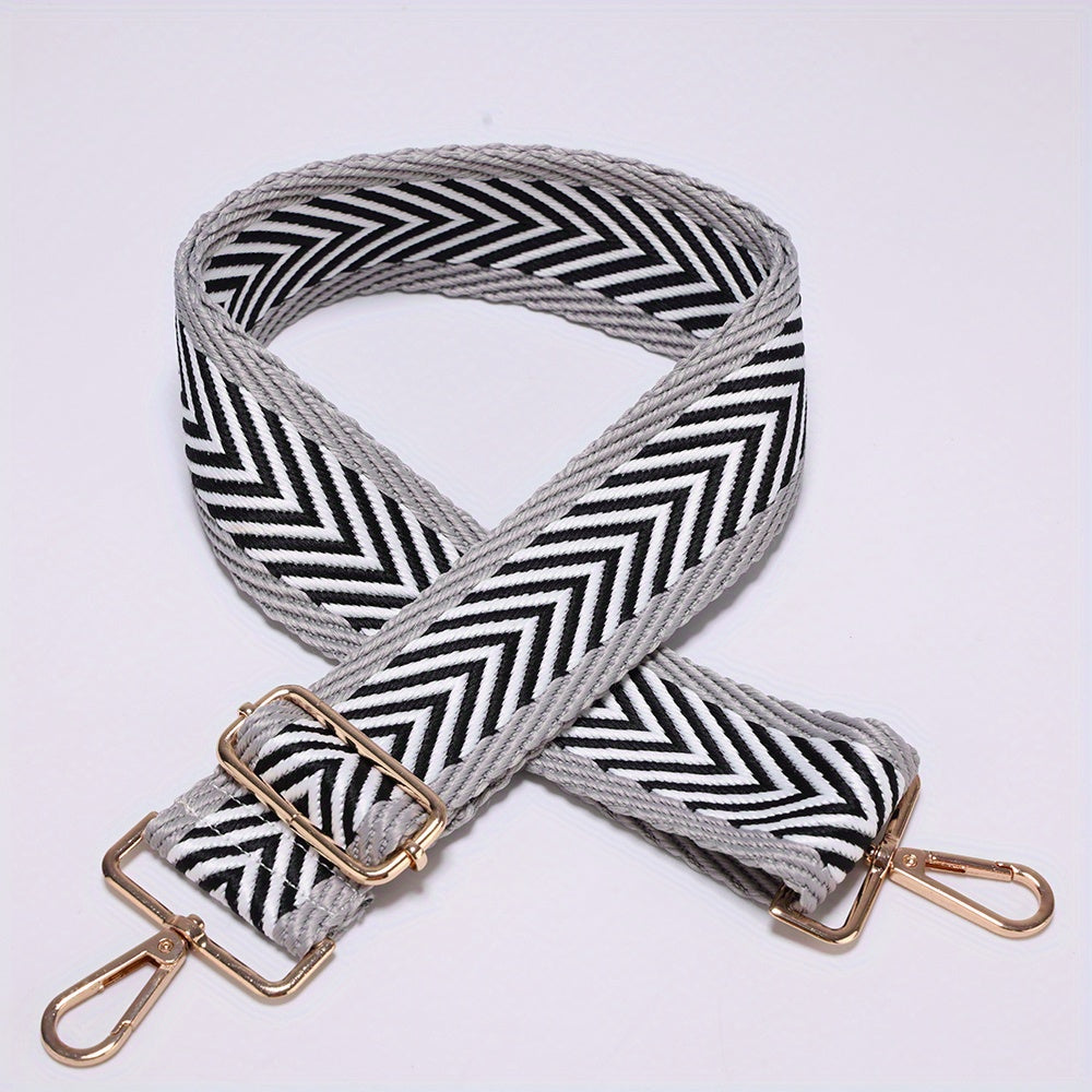 Jacquard Arrow Adjustable Purse Strap Wide Nylon Handbag Belt