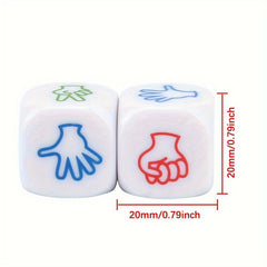 2pcs Acrylic Scissors Stone Dice For KTV Bar Drinking Game