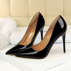 Glitter Stiletto Pumps - Pointed Toe High Heel Shoes