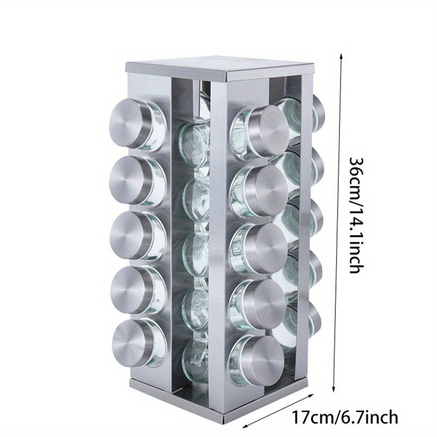 Rotating Spice Rack Organizer for Easy Seasoning Access