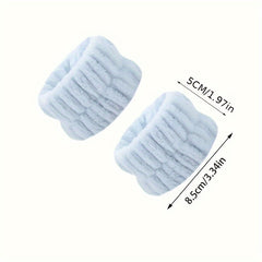 2pcs Face Wash Wristband Moisture Absorbent Wrist Guard
