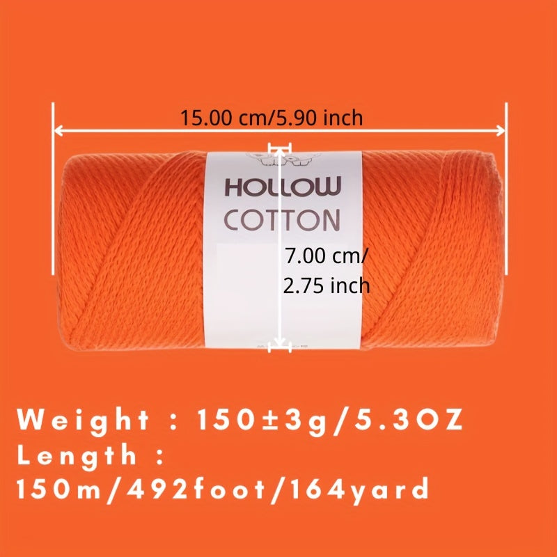Red Series Solid Hollow Cotton Yarn Polyester Yarn For Crocheting 150g