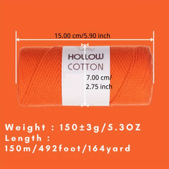 Red Series Solid Hollow Cotton Yarn Polyester Yarn For Crocheting 150g