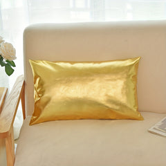 1pc Golden Leather Throw Pillow Covers