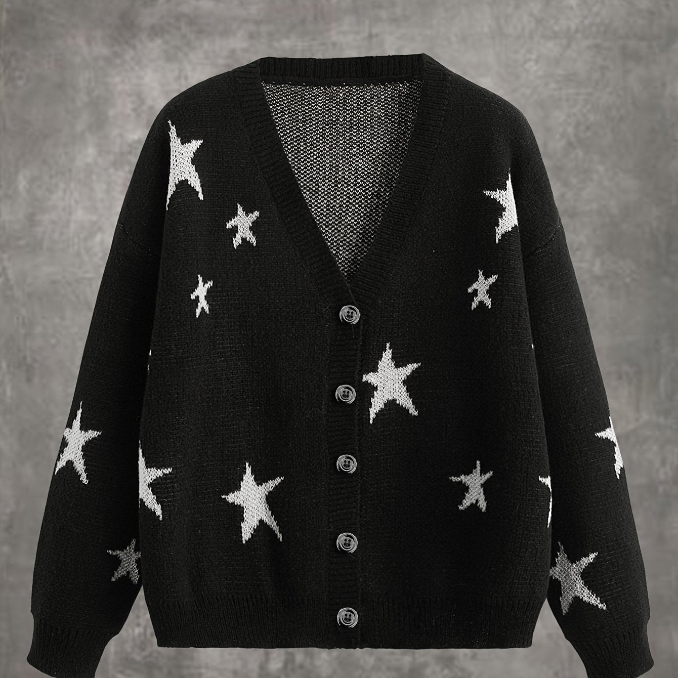 Y2K Star Print Cardigan