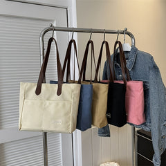 Canvas Large Capacity Tote Bag Casual Handbag Style Shoulder Bag