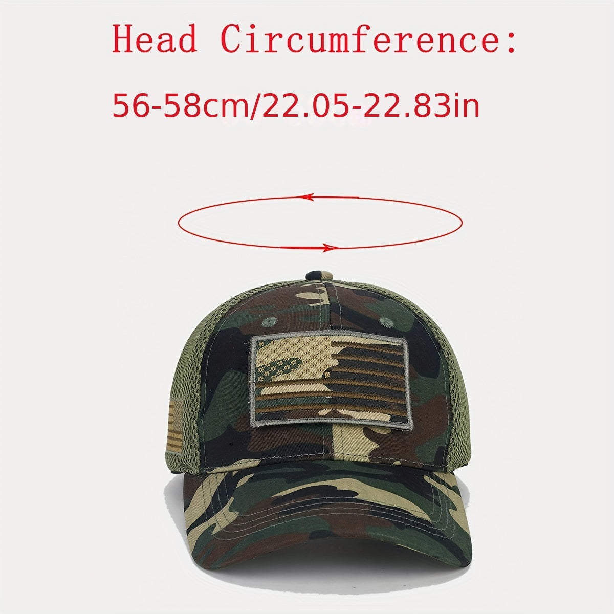American Flag Camo Mesh Baseball Cap Outdoor Sports Sunshade Peaked Cap