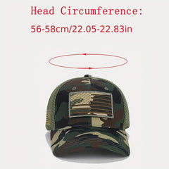 American Flag Camo Mesh Baseball Cap Outdoor Sports Sunshade Peaked Cap