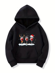 Girls' Christmas Hoodie Sweatshirt with Pocket