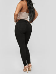 High Waisted Skinny Jeans Slim Fit Denim Pants