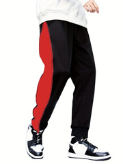 Creative Graphic Print Track Pants Men's Casual Comfy Joggers Sweatpants