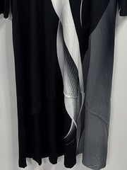 Stripe Print Long Sleeve Maxi Dress with Pockets