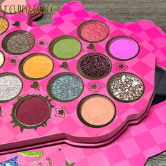 27 Colors Eyeshadow Palette Punky Smokey Style Matte Pearly Sequins Finish