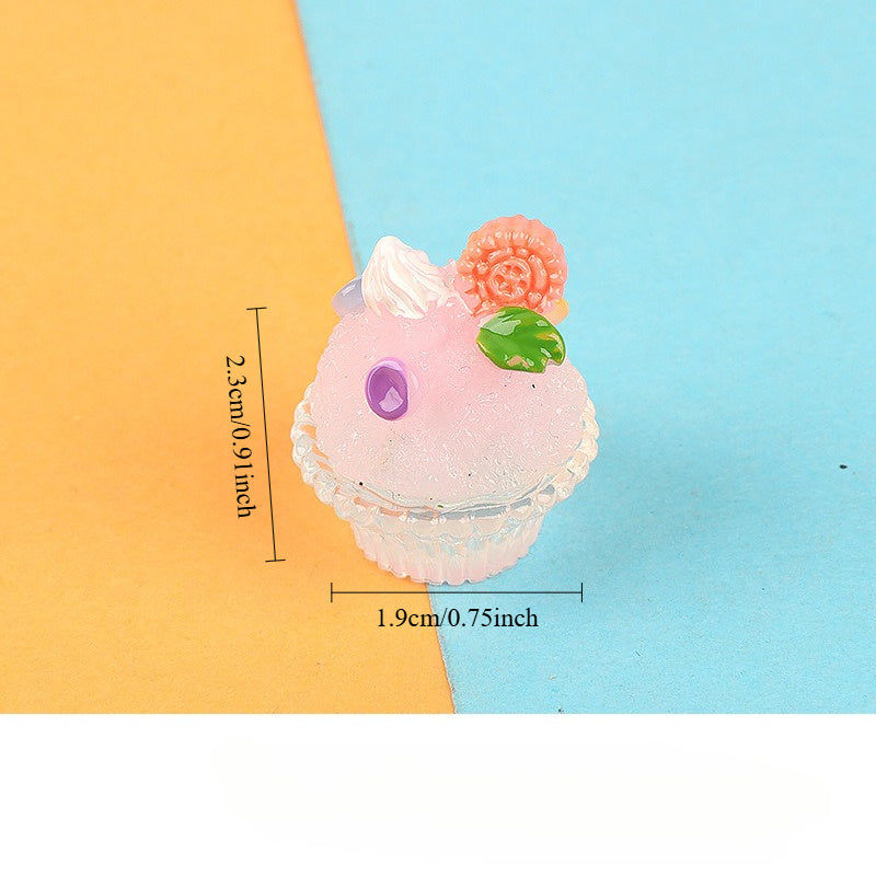 2pcs Smoothie Cup Food DIY Jewelry Accessory Epoxy Resin Material