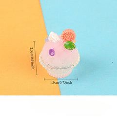 2pcs Smoothie Cup Food DIY Jewelry Accessory Epoxy Resin Material