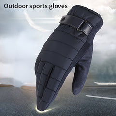 Men's Winter Cycling Gloves Full Finger Touch Screen Windproof