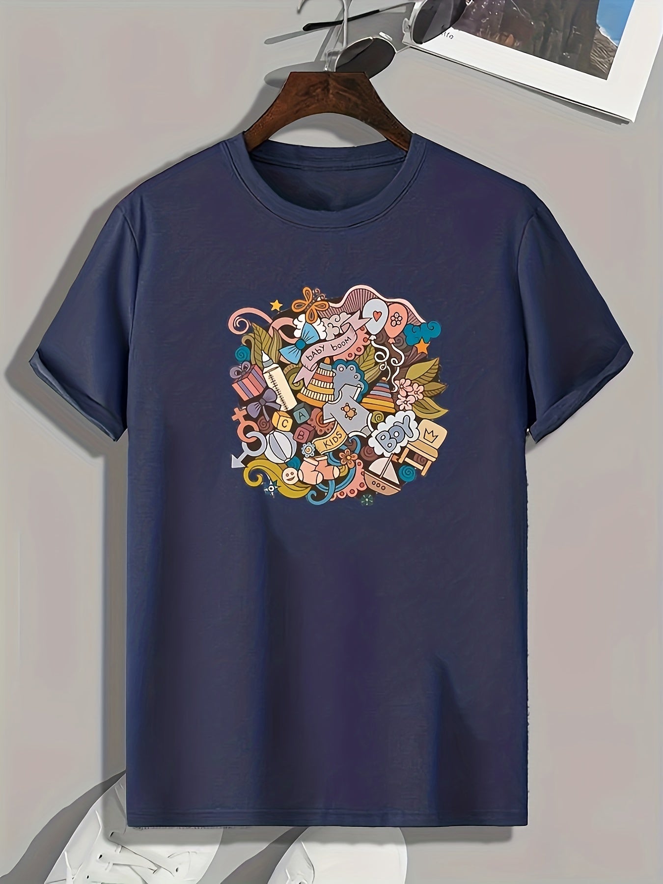 Baby Elements Pattern Print Men's Comfy Sports T-shirt Graphic Tee