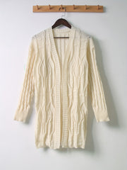 Ribbed Knit Cardigan V Neck Long Sleeve Sweater Women's Clothing