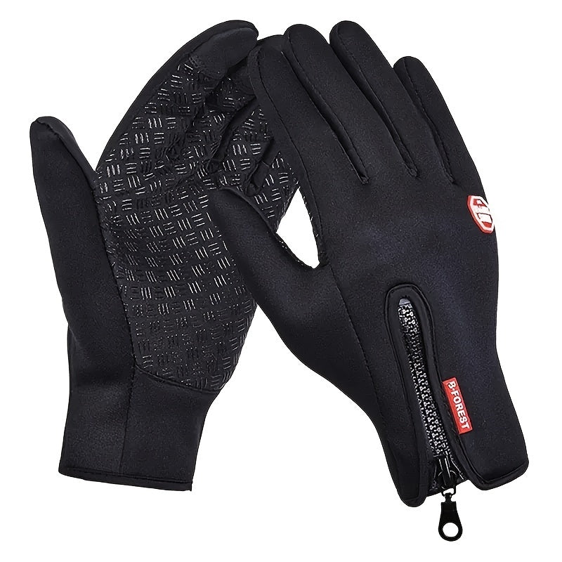 Winter Men's Gloves Touchscreen Sport Fishing Skiing Cycling Snowboard Zipper
