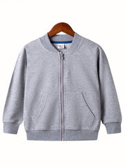 Toddler Active Sweatshirts Jackets Boy Girl Kids Autumn Solid Sports Tops