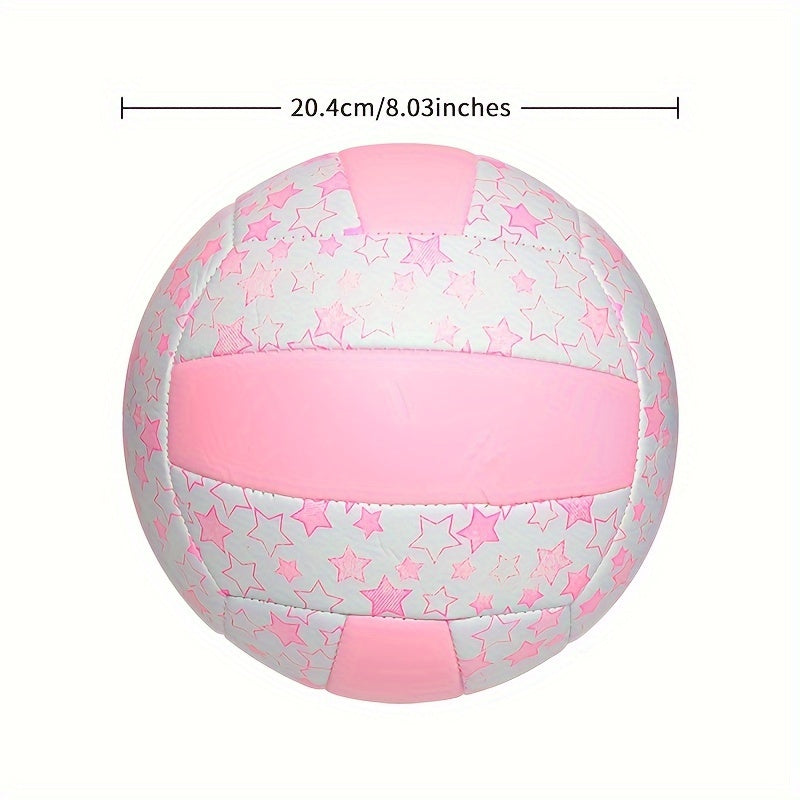 Star Pattern Volleyball Soft Size 5 for Indoor Outdoor Beach Training