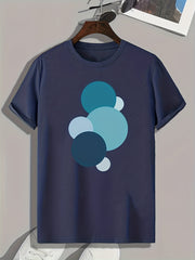 Geometric Pattern Print Men's Sports T-shirt