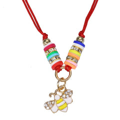 24pcs Cartoon Mermaid Butterfly Bee Charm Children's Bracelet Necklace Set
