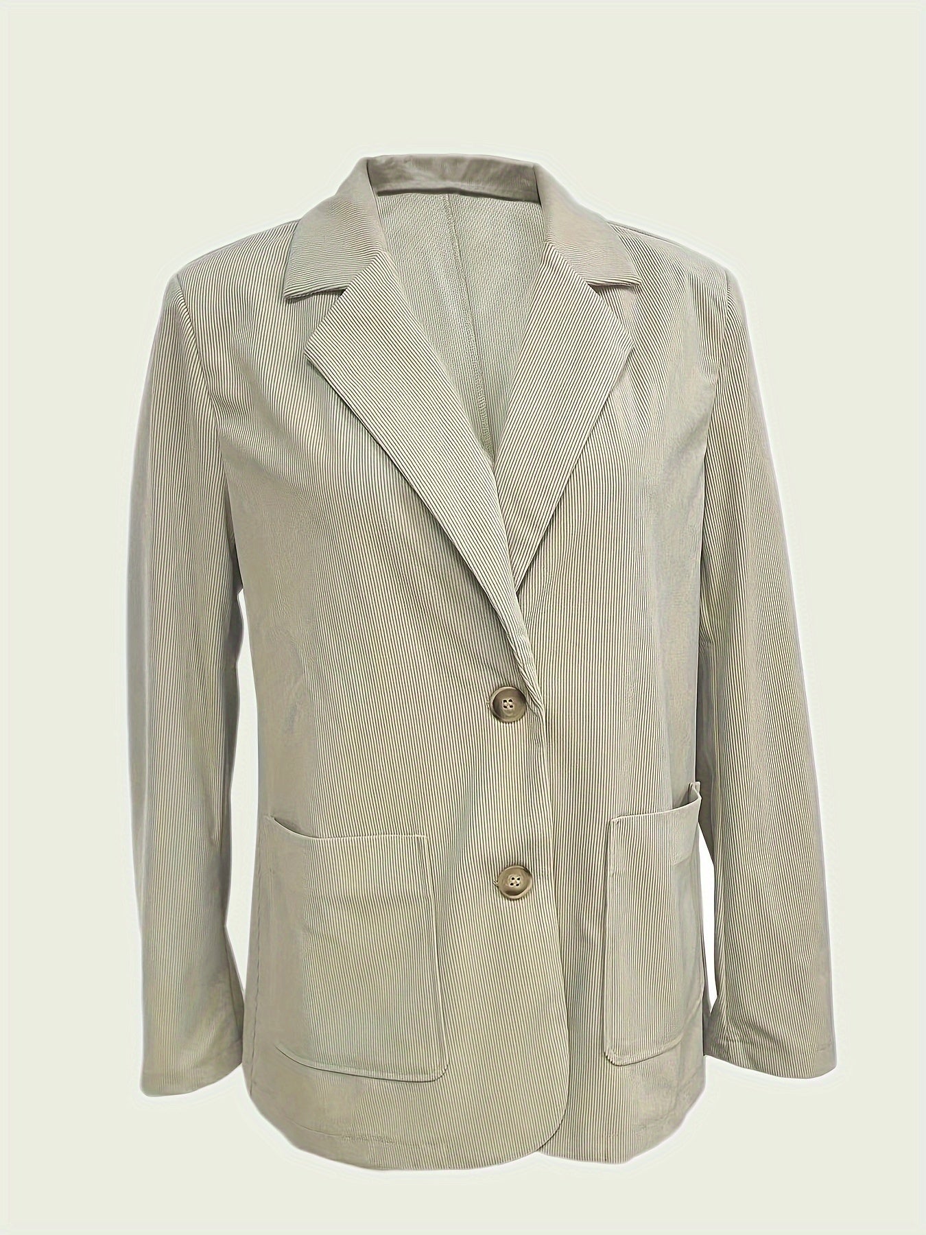 Long Sleeve Lapel Corduroy Blazer Outwear For Office
