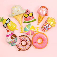 Candy Pellet Ice Cream Donut Aluminum Balloon Baby Birthday Party Decoration