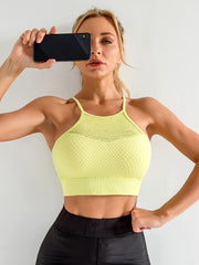 Mesh Sports Bra Racer Back Shockproof Quick Drying Yoga Workout Bra