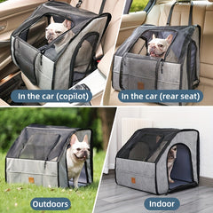 Breathable Pet Backpack for Dogs Cats Portable Dog Car Seat Cat Carrier Bag