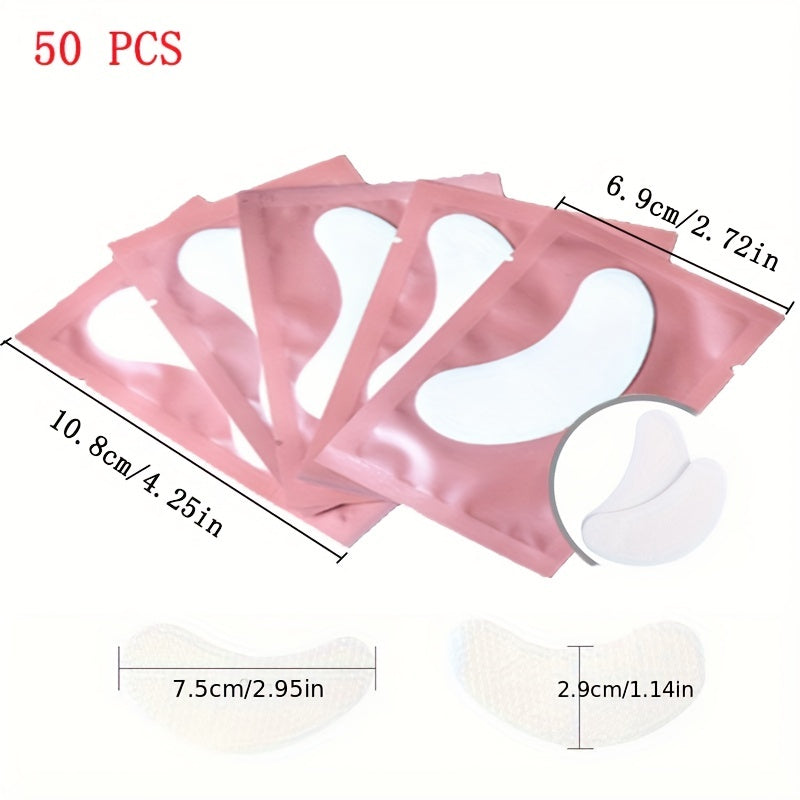 50pcs Under Eye Pads Gel Patches for Eyelash Extensions