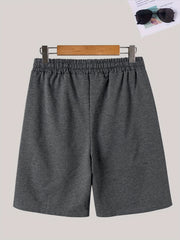 Koi Fish Pattern Comfy Active Shorts Men's Casual Stretch Drawstring Shorts