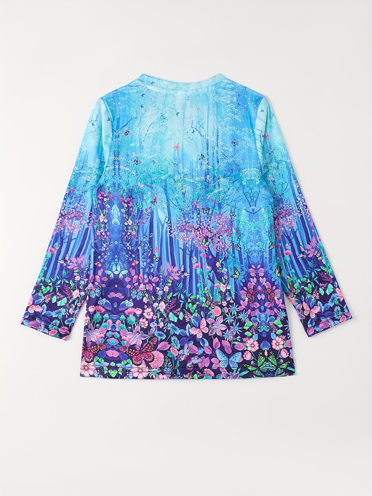 Magic Forest Long Sleeve T shirt 3D Print Tees for Girls