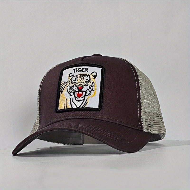 Unisex Sunshade Adjustable Baseball Cap Animal Embroidery