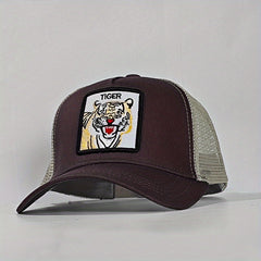 Unisex Sunshade Adjustable Baseball Cap Animal Embroidery